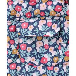 Babyhug Woven Full Sleeves Jacket With Hood & Floral Print - Purple