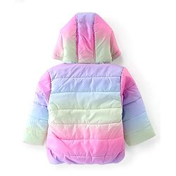 Babyhug Full Sleeves Solid Colours Padded Hooded Jacket - Multicolour
