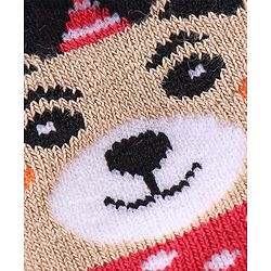 Cutewalk By Babyhug Anti Bacterial Ankle Length Socks Teddy Design Pack Of 3 - Multicolour