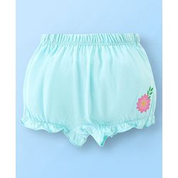 Babyhug Single Jersey Striped & Floral Printed Bloomer Pack of 3 - Blue & Pink