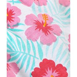 Babyhug Single Jersey Striped & Floral Printed Bloomer Pack of 3 - Blue & Pink