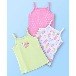 Babyhug 100% Cotton Slips Heart Print Pack of 3 - Multicolour