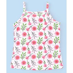 Babyhug 100% Cotton Sleeveless Slips Pack Of 3 - Pink White & Blue