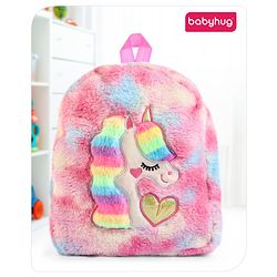 Babyhug Unicorn Soft Fur Bag Height 12.9 Inch (Colour May Vary)