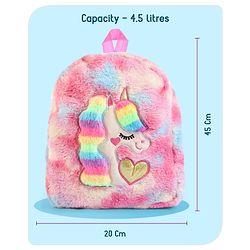Babyhug Unicorn Soft Fur Bag Height 12.9 Inch (Colour May Vary)