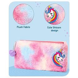 Babyhug Unicorn Pencil Pouch -Multicolor