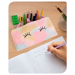 Babyhug Unicorn Applique Fur Pencil Pouch  (Colour & Print May Vary)
