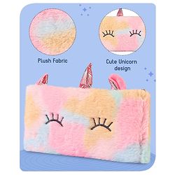 Babyhug Unicorn Applique Fur Pencil Pouch  (Colour & Print May Vary)
