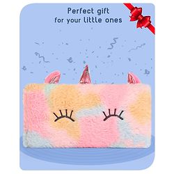 Babyhug Unicorn Applique Fur Pencil Pouch  (Colour & Print May Vary)