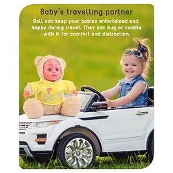 Babyhug Sitting Doll with T-Shirt Yellow - Height 22.5 cm