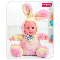 Babyhug Cute Kitten Ear Doll Pink & Yellow - Height 23.5 cm