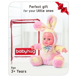 Babyhug Cute Kitten Ear Doll Pink & Yellow - Height 23.5 cm
