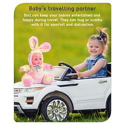 Babyhug Cute Kitten Ear Doll Pink & Yellow - Height 23.5 cm