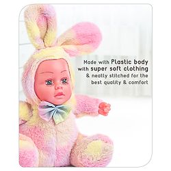 Babyhug Cute Kitten Ear Doll Pink & Yellow - Height 23.5 cm