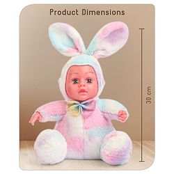 Babyhug Cute Kitten Ear Doll Pink & Yellow - Height 23.5 cm