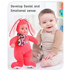 Babyhug Rabbit Standing Doll (Colour may Vary) - Height 35.5 cm