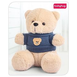 Babyhug Teddy Bear Soft Toy in Woollen T-Shirt Height 24 cm (Design May Vary)