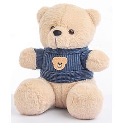 Babyhug Teddy Bear Soft Toy in Woollen T-Shirt Height 24 cm (Design May Vary)