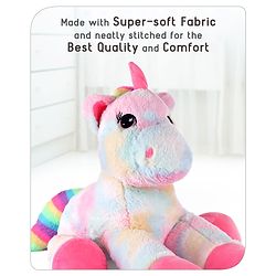 Babyhug Laying Unicorn Rainbow Pink - Height 33 cm