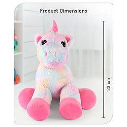 Babyhug Laying Unicorn Rainbow Pink - Height 33 cm