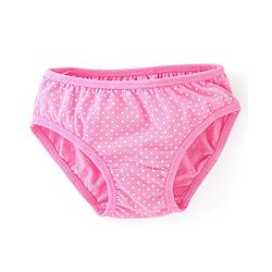 Babyhug 100% Cotton Panties With Polka Dot Print Pack of 3 - Multicolor
