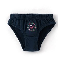 Babyhug 100% Cotton Panties Floral Print Pack of 3 - Pink Turquoise & Navy