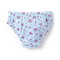 Babyhug 100% Cotton Panties Floral Print Pack of 3 - Pink Turquoise & Navy