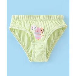 Babyhug 100% Cotton Panties Heart & Popsicle Print Pack of 3- Pink Green & White