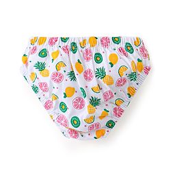 Babyhug 100% Cotton Panties Fruits Print Pack of 3 - Red White & Yellow