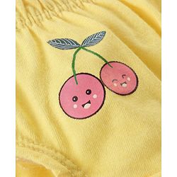 Babyhug 100% Cotton Panties Fruits Print Pack of 3 - Red White & Yellow