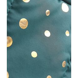 Babyhug Full Sleeves Hooded Quilted Jacket Polka Dot Print - Green