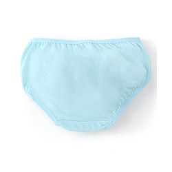 Babyhug 100% Cotton Knit Panties Stripes & Floral Print Pack of 3 - Blue White & Pink