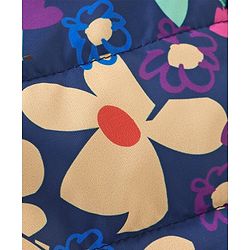 Babyhug Woven Full Sleeves Hooded Jacket Floral Print - Multicolour