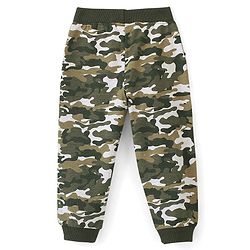 Babyhug Cotton Looper Knit Full Length Lounge Pant Camouflage Print - Green