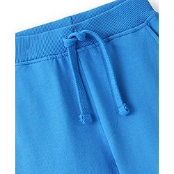 Babyhug Cotton Looper Full Length Checkered Lounge Pant- Blue & White