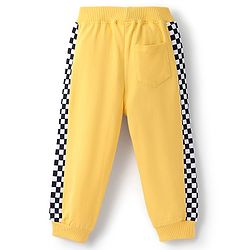 Babyhug Cotton Looper Knit Full Length Lounge Pant Text Print - Yellow