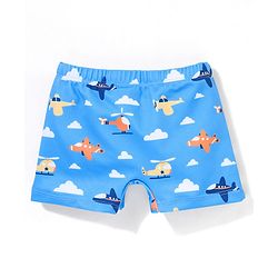 Babyhug Swimming Trunk Aircraft Print - Blue