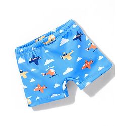 Babyhug Swimming Trunk Aircraft Print - Blue