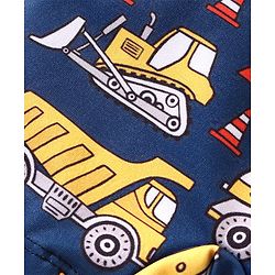 Babyhug Mid Thigh Length Swimming Trunk Vehicle Print - Navy Blue