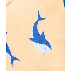 Babyhug Cotton Short Swimming Trunk Dolphin Printed - Orange