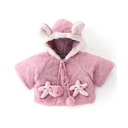 Babyhug Full Sleeves Ears Applique Hooded Jacket - Pink