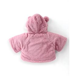 Babyhug Full Sleeves Ears Applique Hooded Jacket - Pink