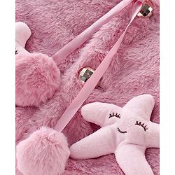 Babyhug Full Sleeves Ears Applique Hooded Jacket - Pink