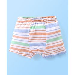 Babyhug 100% Cotton Trunk Striped & Palms Printed Pack of 3 - Green & Blue