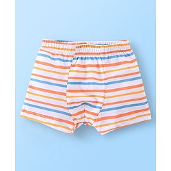 Babyhug 100% Cotton Solid and Elephant Printed Trunk Pack of 3 - Orange & White