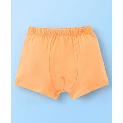 Babyhug 100% Cotton Solid and Elephant Printed Trunk Pack of 3 - Orange & White