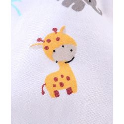Babyhug 100% Cotton Solid and Elephant Printed Trunk Pack of 3 - Orange & White