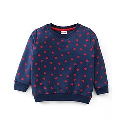 Babyhug Cotton Knit Full Sleeves Sweatshirt with Text Graphic Design Pack of 2 - Multicolour