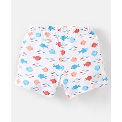 Babyhug 100% Cotton Knit Striped & Fish Printed Trunks Pack of 3 - Multicolour