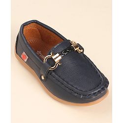 Cute Walk by Babyhug Slip Ons Party Wear Shoes - Navy Blue